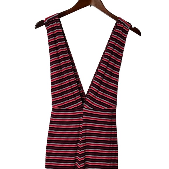 Reformation Vice Deep V Neck Striped Wide Leg Jumpsuit Women’s Petite Size XS - Picture 8 of 14